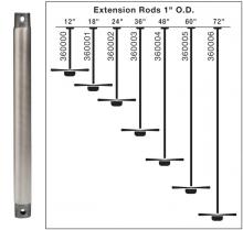  360000OLZ - Fan Down Rod 12 Inch