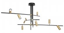  10051PN-MB.GLD-Spartan - 9-Light Cylinder Spotlight Pendant