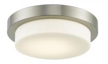  30014FM-BN-Step - 11" Stepped Opal Glass Flushmount with High Output Dimmable LED