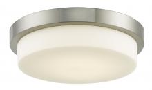  30015FM-BN-Step - 13" Stepped Opal Glass Flushmount with High Output Dimmable LED