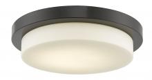  30016FM-BZ-Step - 16" Stepped Opal Glass Flushmount with High Output Dimmable LED