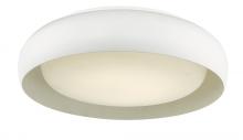  30060FM-WH-Euphoria - 15" Curved Metal Frame with Opal Glass Diffuser