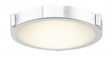  30065FM-CH-Halo - 11" Low Profile Frosted Glass Flushmount with High Output Dimmable LED