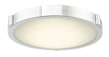  30066FM-CH-Halo - 13" Low Profile Frosted Glass Flushmount with High Output Dimmable LED