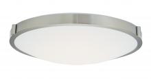  30068FM-BN-Halo - 20" Low Profile Frosted Glass Flushmount with High Output Dimmable LED