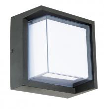  50024ODW-MB-Geo - Square Hooded Wet Location Wall Sconce