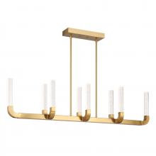  1-8951-8-322 - Del Mar 8-Light LED Linear Chandelier in Warm Brass by Breegan Jane