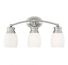  8-9127-3-SN - Elise 3-Light Bathroom Vanity Light in Satin Nickel