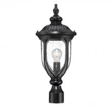  2217BK - Laurens Collection Post-Mount 1-Light Outdoor Matte Black Light Fixture