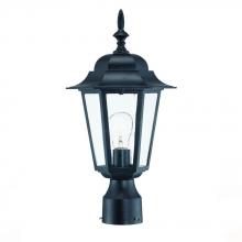  6117BK - Camelot Collection Post-Mount 1-Light Outdoor Matte Black Light Fixture