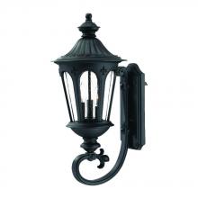  61561BK - Marietta Collection Wall-Mount 3-Light Outdoor Matte Black Light Fixture