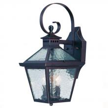  7662ABZ - Bay Street Collection Wall-Mount 2-Light Outdoor Architectural Bronze Light Fixture