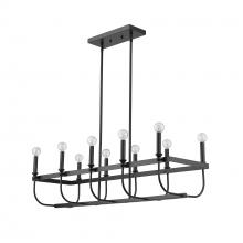  IN20031BK - Beckett 10-Light Matte Black Island Pendant