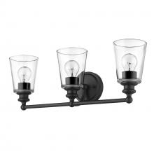  IN41402BK - Ceil 3-Light Matte Black Vanity