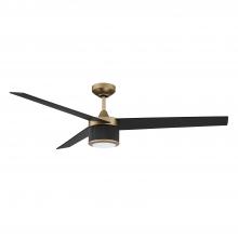  AC22656-OCB/BLK - TRILON 56 in. LED Oilcan Brass & Black Ceiling Fan