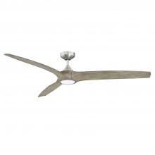  AC23660-SN/GWO - PALADIN 60 in. Satin Nickel Ceiling Fan with Grey Weathered Oak blades