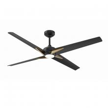  AC30356-BLK/OCB - ALESTRA 56 in. Matte Black & Oilcan Brass Ceiling Fan