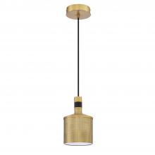  PF110-BRS/BLK - AXIS 1-Light Brass & Black Pendant