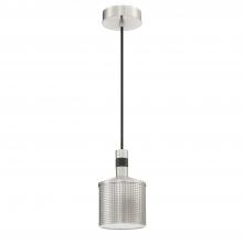  PF110-SN/BLK - AXIS 1-Light Satin Nickel & Black Pendant