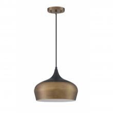  PF131-BRS/BLK - ORIAN 1-Light Brass & Black Pendant