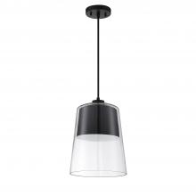  PF137-BLK - CALADON 1-Light Black Pendant