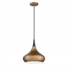  PF140-BRS/BLK - MEDINA 1-Light Brass & Black Pendant