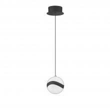  PF145-1LM-BLK - MYSTYKE 6 in. 1-Light Black LED Pendant