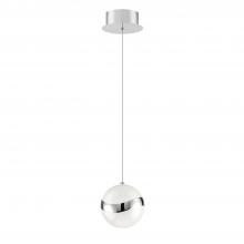  PF145-1LM-CH - MYSTYKE 6 in. 1-Light Chrome LED Pendant