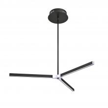  PF195-BLK/CH - STYKX 1 Tier 36" LED Pendant