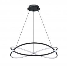  PF200-BLK/CH - HOOP 30" LED Pendant