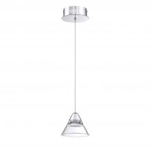  PF213-1LPE-CH - GEO 1-Light Chrome LED Pendant