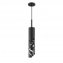  PF261-BLK - KNOLL 1-Light Black Pendant