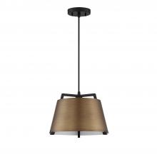  PF264-BRS/BLK - SKY 1-Light Brass & Black Pendant