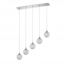  PF40-5LBR-CH - SOLARO series 5-Light Chrome Pendant Bar