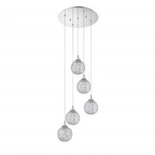  PF40-5LPA-CH - SOLARO series 5-Light Chrome Pendant Pan