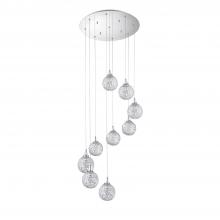  PF40-9LPA-CH - SOLARO series 9-Light Chrome Pendant Pan