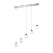  PF41-5LBR-CH - FYBRA series 5-Light Chrome Pendant Bar