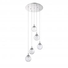  PF41-5LPA-CH - FYBRA series 5-Light Chrome Pendant Pan