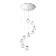  PF41-9LPA-CH - FYBRA series 9-Light Chrome Pendant Pan