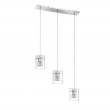  PF44-3LBR-CH - METRO series 3-Light Chrome Pendant Bar