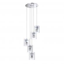  PF44-5LPA-CH - METRO series 5-Light Chrome Pendant Pan