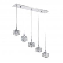  PF62-5LBR-CH - SHIMERA series 5-Light Chrome Pendant Bar