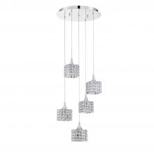  PF62-5LPA-CH - SHIMERA series 5-Light Chrome Pendant Pan