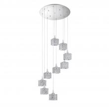  PF62-9LPA-CH - SHIMERA series 9-Light Chrome Pendant Pan