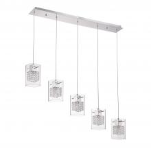  PF63-5LBR-CH - Politan series 5-Light Chrome Pendant Bar