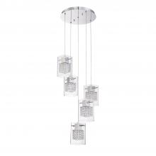  PF63-5LPA-CH - Politan series 5-Light Chrome Pendant Pan