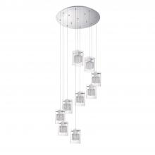  PF63-9LPA-CH - Politan series 9-Light Chrome Pendant Pan