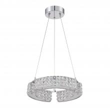  PF64-6L16-CH - CARINA series 6 Light 16 in. Optic Crystal Pendant in a Chrome finish