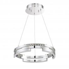  PF8718-CH - SATERN series 32 Watt Black Stainless Integrated LED Ring Pendant