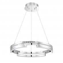  PF8724-CH - SATERN series 41 Watt Black Stainless Integrated LED Ring Pendant